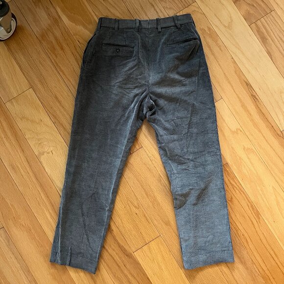 American Trench Gray Corduroy Pleated pants - Picture 2 of 8